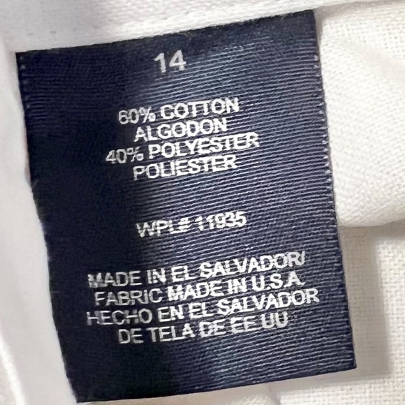 Hunt Club L/S Boy's Sz. 14 Wrinkle-Free Dress Shirt w/ Front Pocket. Cotton/Poly - Picture 6 of 12